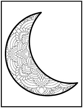 Mindfulness crescent moon coloring pages ramadan crescent moon coloring sheets