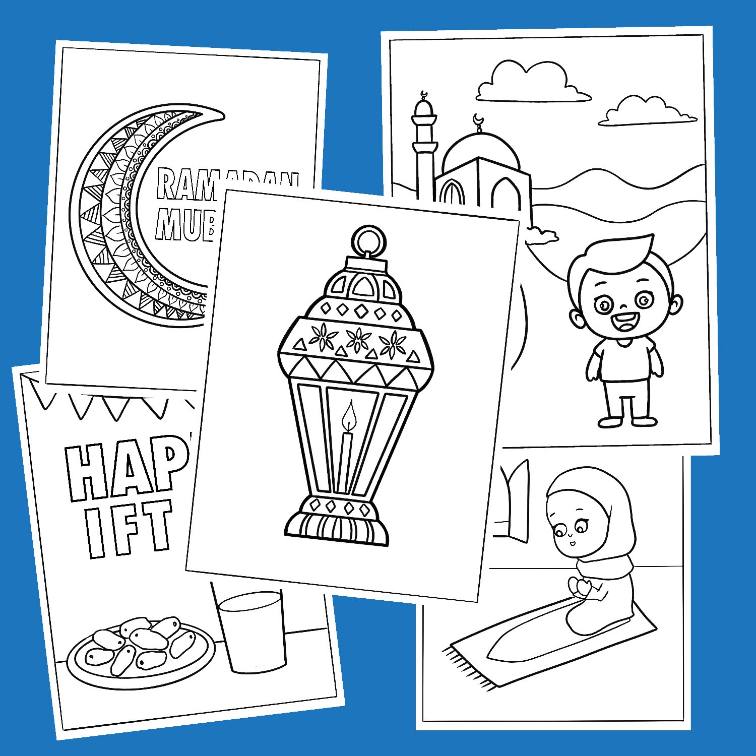 Ramadan coloring pages free printables