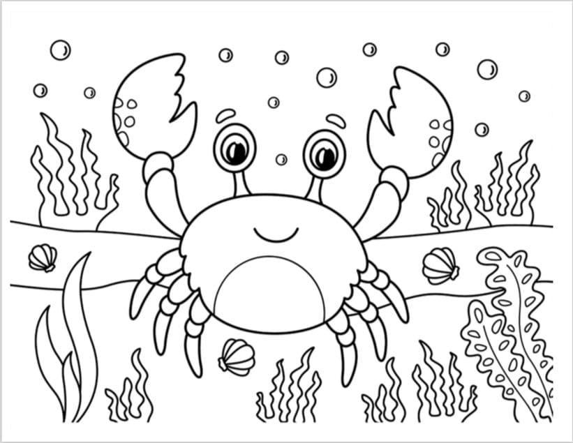 Under the sea animals coloring pages