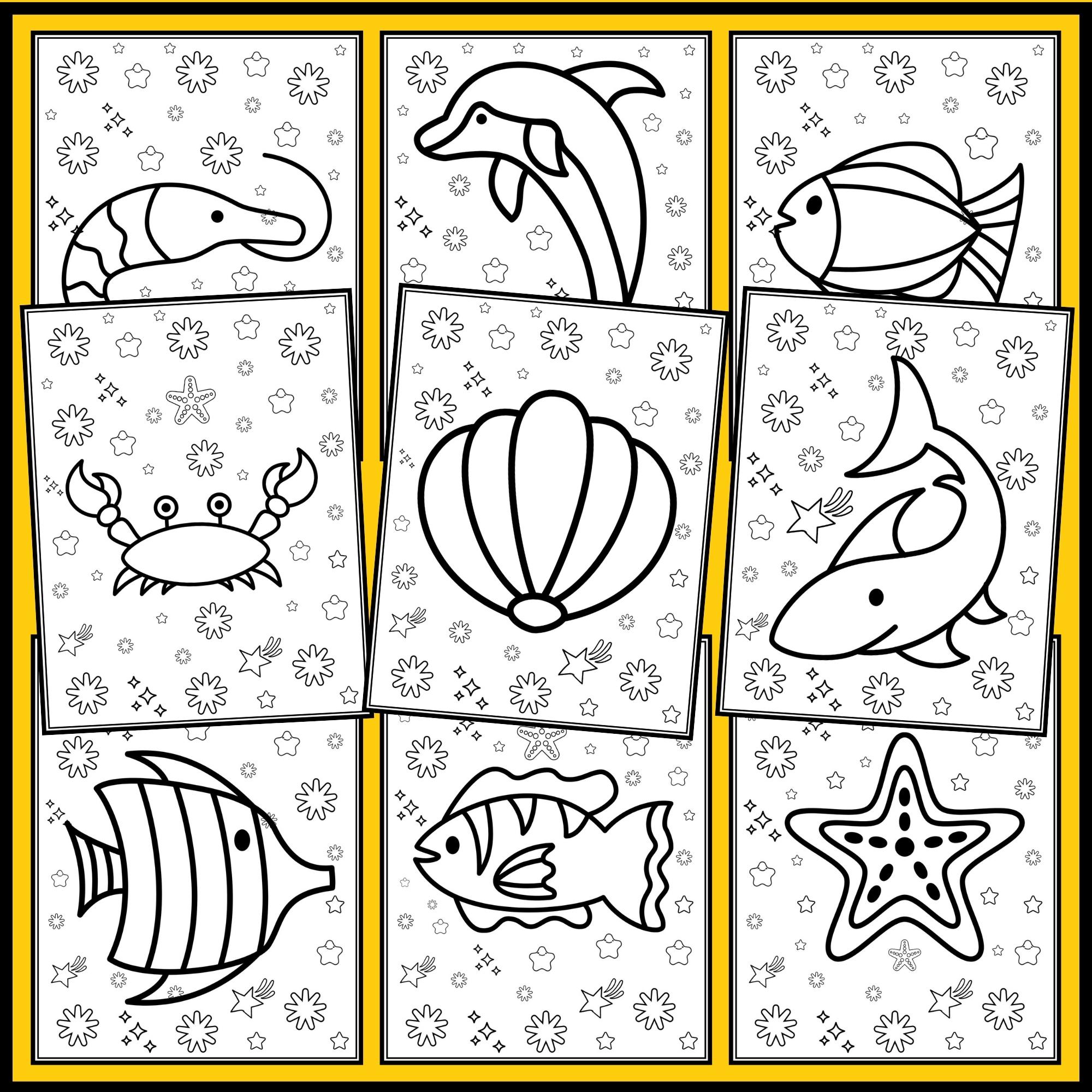 Ocean animals coloring pages