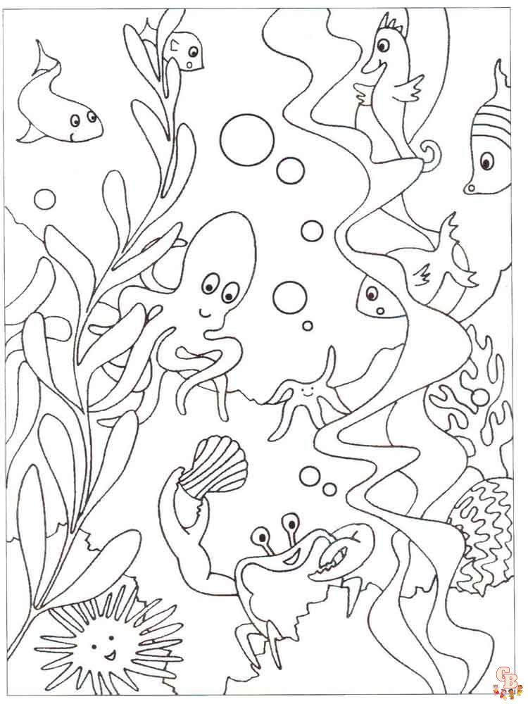 Sea animals coloring pages free printable