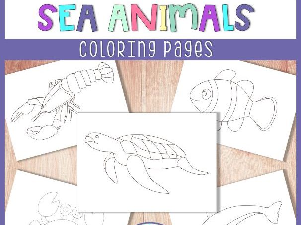 Under the sea animals coloring pages teaching resources