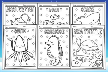 Ocean animals coloring pages sea animals coloring pages