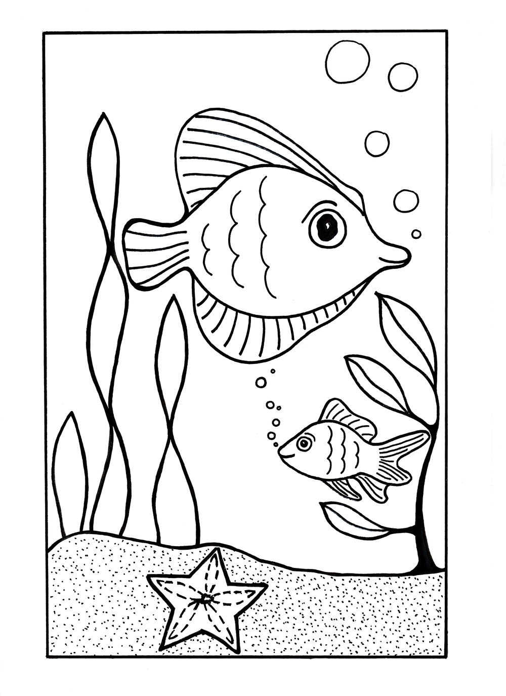 Under the sea coloring page