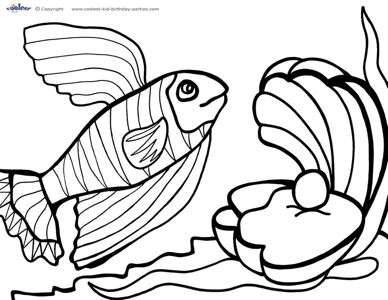 Printable under the sea coloring page
