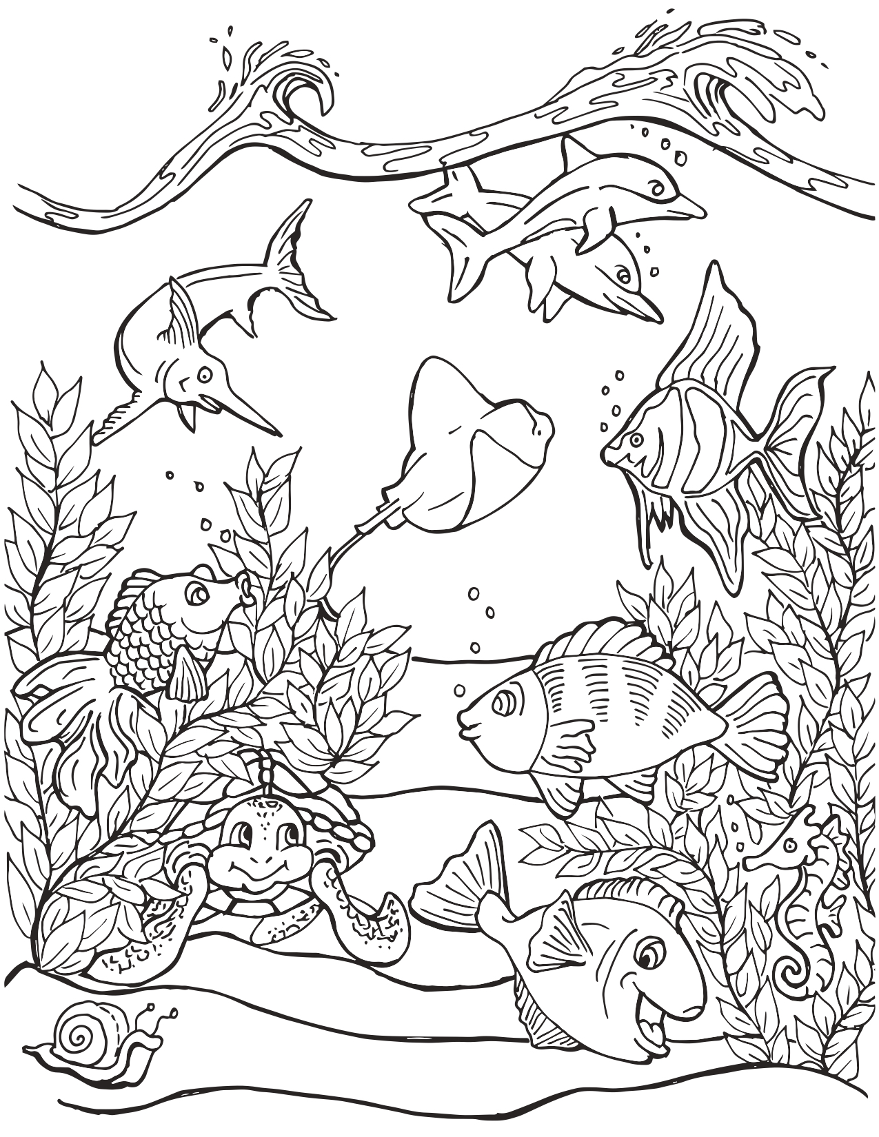 Life under the sea coloring page â mermaid coloring pages