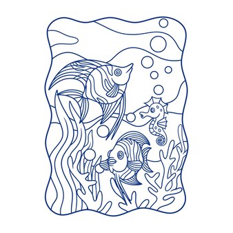 Page under sea coloring page images
