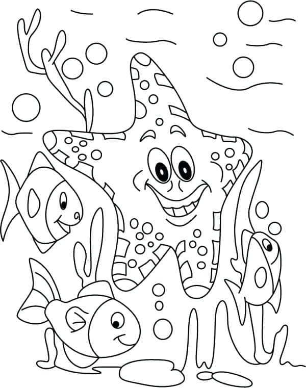 Under the sea free image coloring page