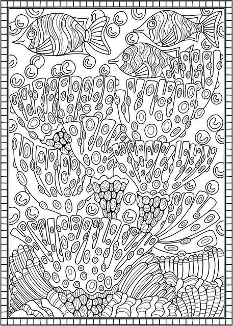 Under the sea coloring page from sea life and fish coloâ