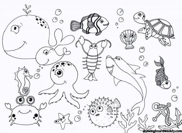 Under the sea coloring pages ocean coloring pages coloring pages under the sea drawings