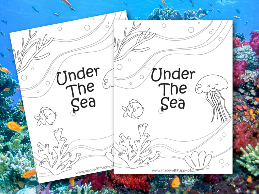Free printable under the sea coloring page