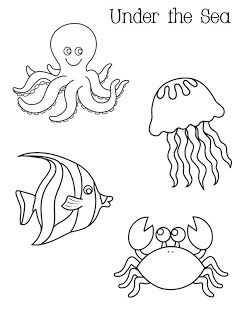 Little gene green bean under the sea crafts coloring pages under the sea
