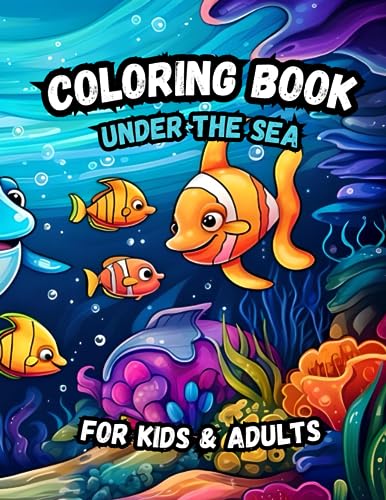 Under the sea coloring book coloring book for kids and adults coloring pages with ocean creatures and more for fun and relaxation by zarn group