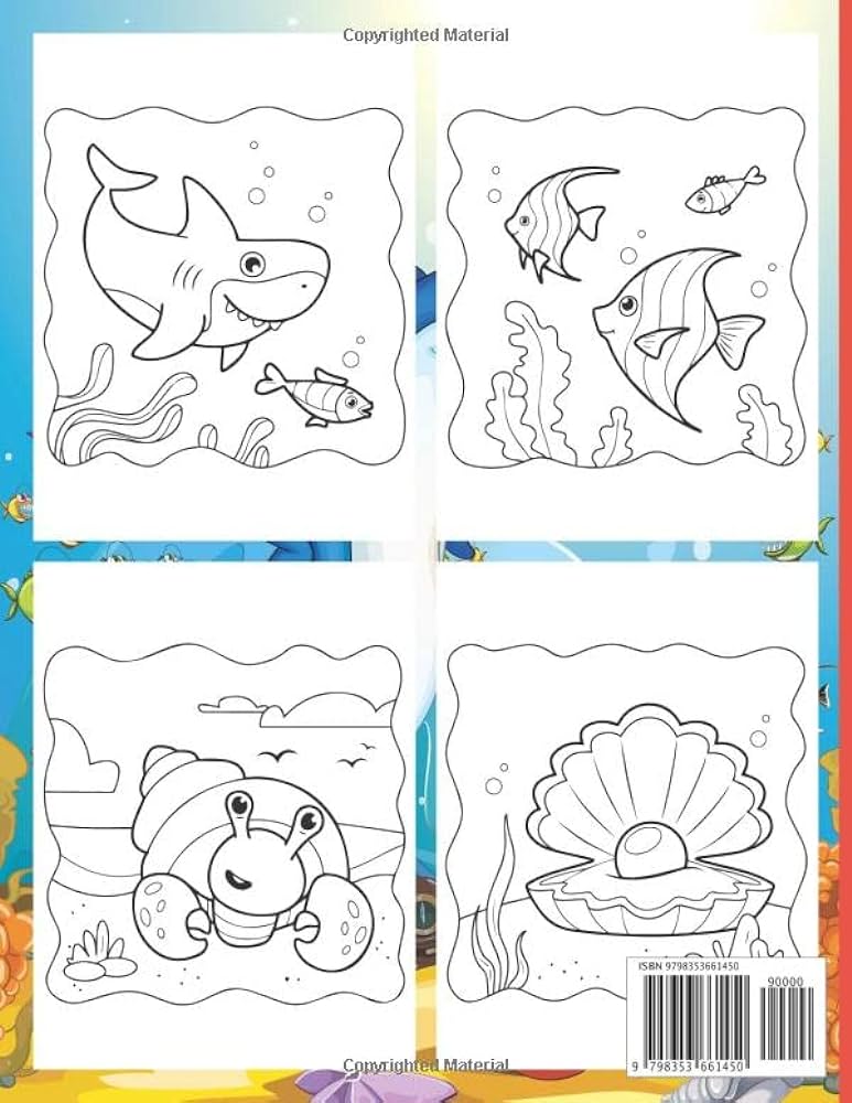 Life under the sea coloring book for kids ages