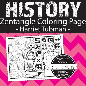 History harriet tubman zen coloring page slavery freedom underground railroad