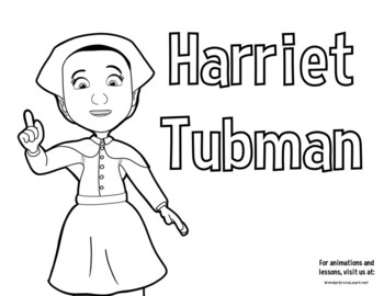 Harriet tubman coloring tpt