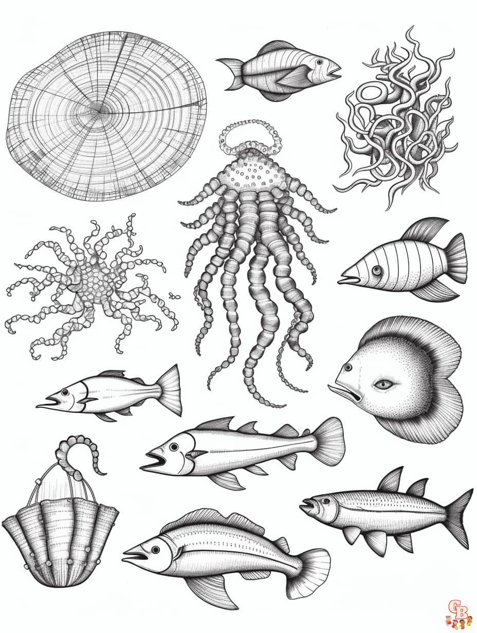 Sea animals coloring pages free printable