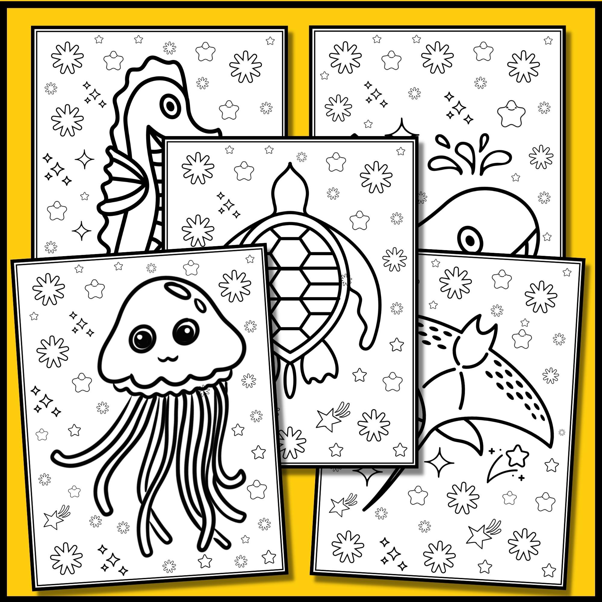 Ocean animals coloring pages