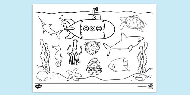 Under the sea louring page louring sheet