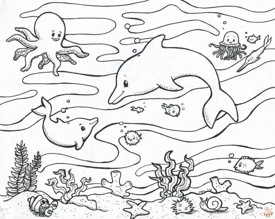 Dive into underwater coloring pages with