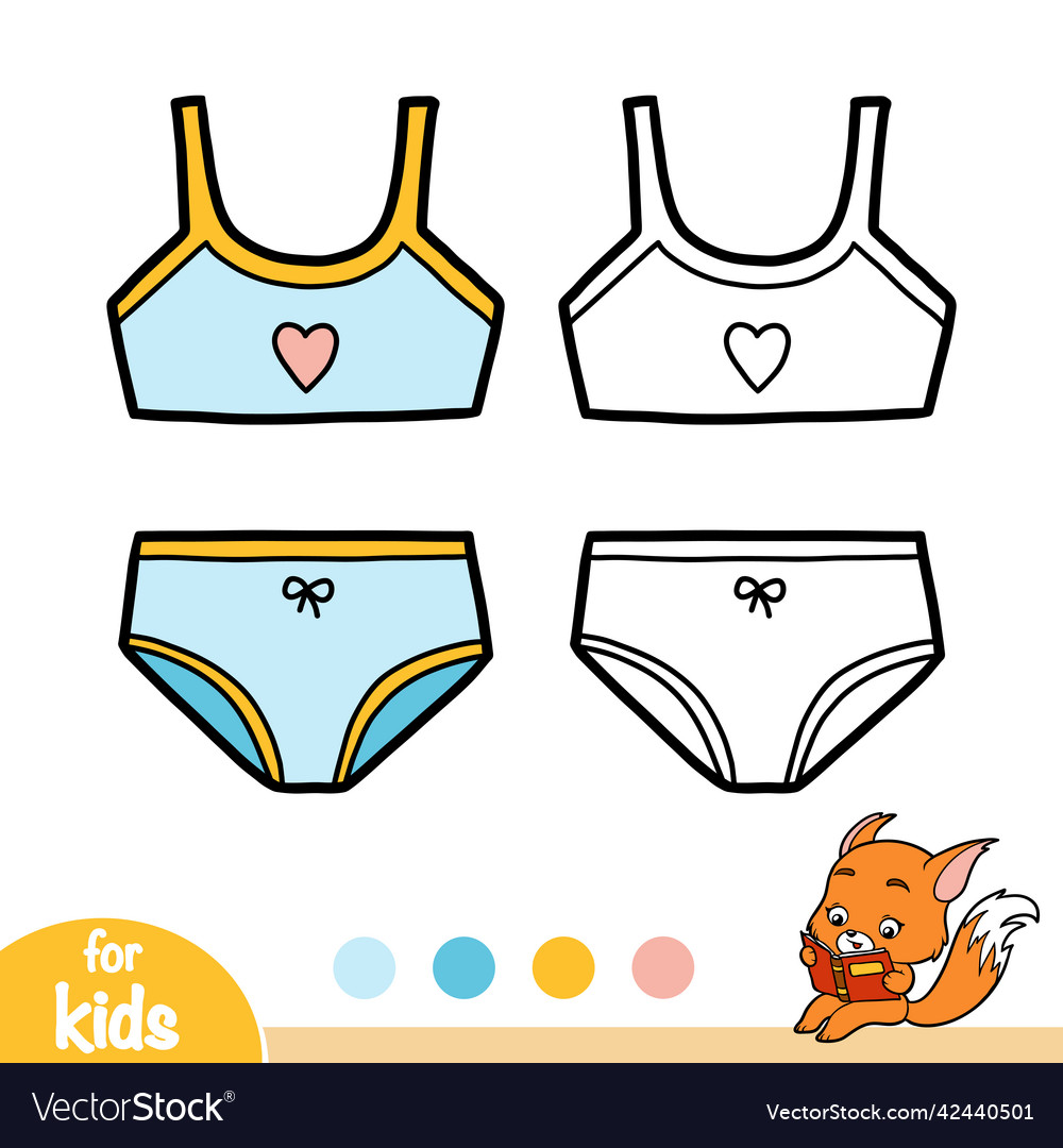 Coloring book underwear royalty free vector image