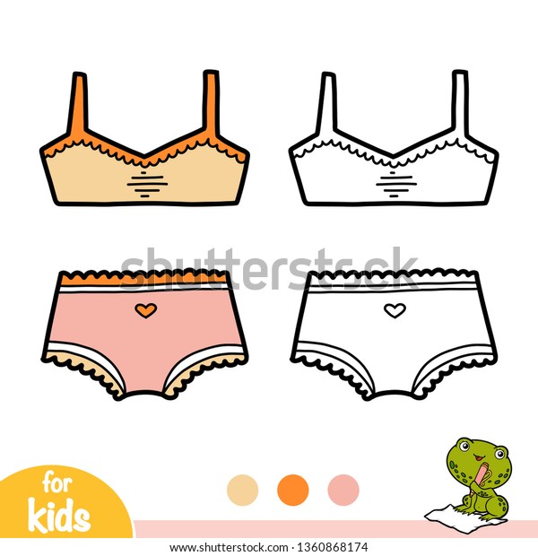 Coloring book children underwear stock vector royalty free