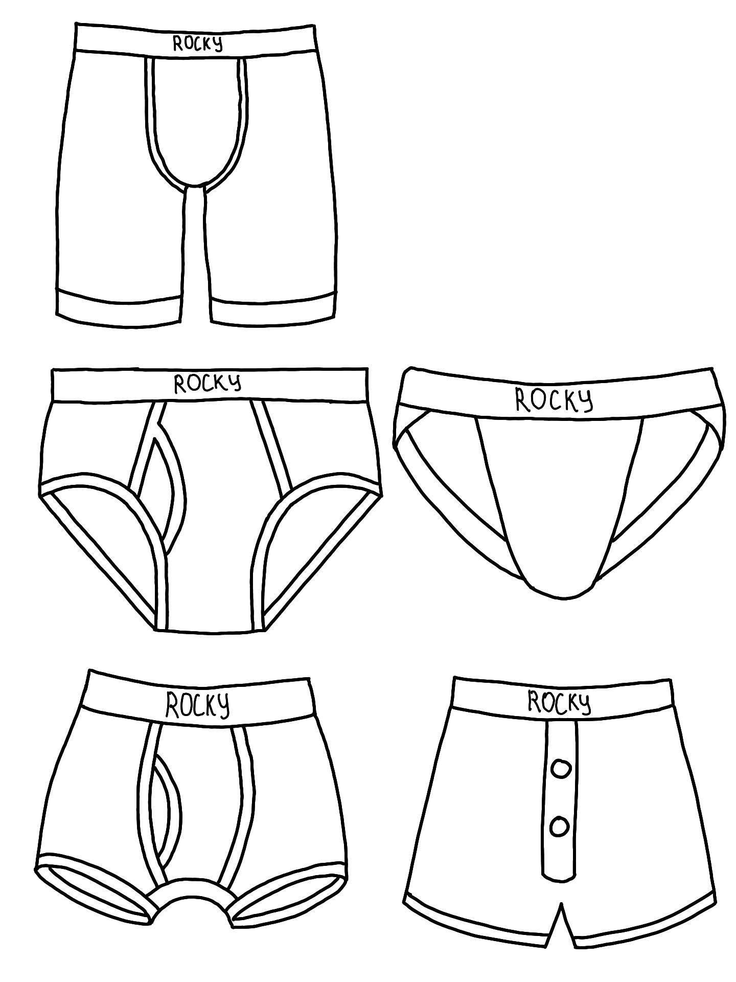 Underwear pattern by underpants on