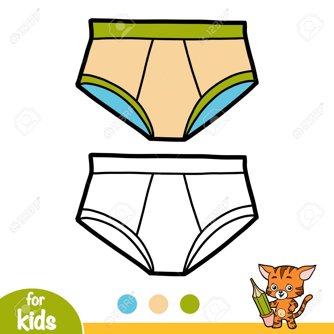 Coloring book for children pants royalty free svg cliparts vectors and stock illustration image