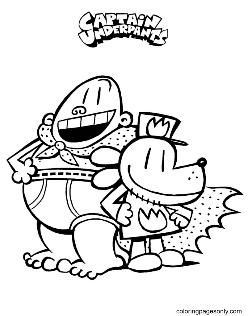 Captain underpants coloring pages printable for free download