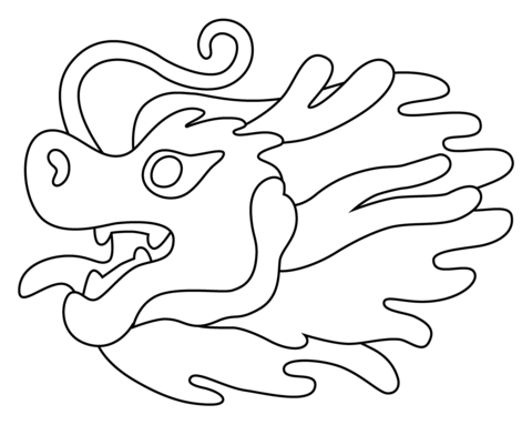 Fiery dragon coloring pages for kids