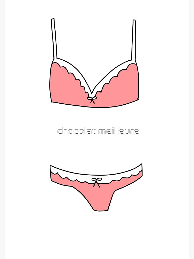 Bra and panties sticker for sale by chocolat meilleure