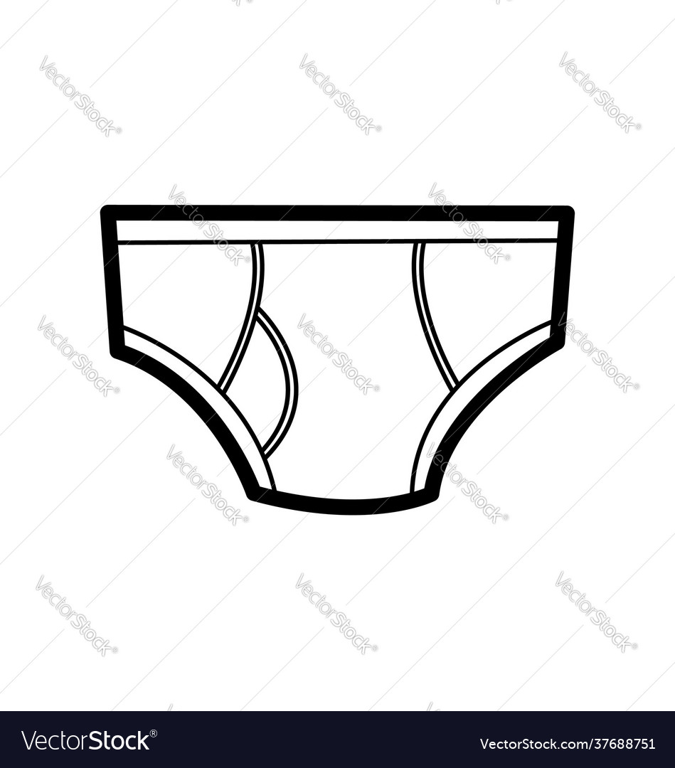 Cartoon underpants line drawing royalty free vector image