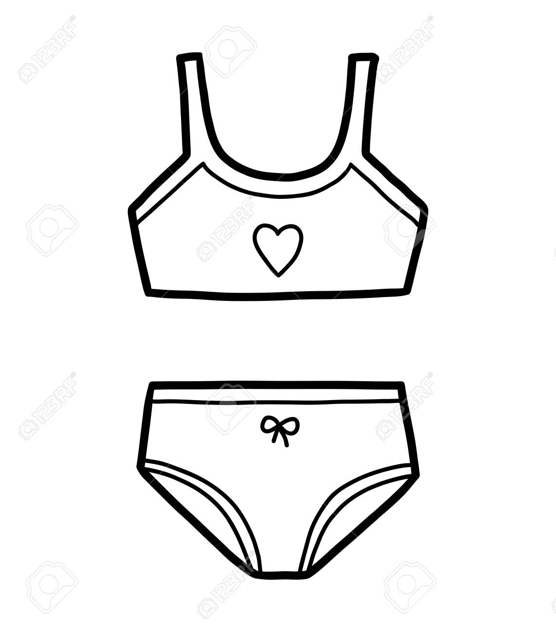 Coloring book for children underwear royalty free svg cliparts vectors and stock illustration image