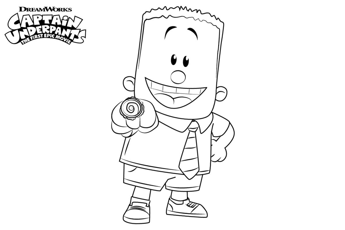 Captain underpants coloring pages