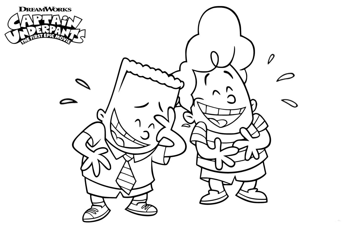 Captain underpants coloring pages