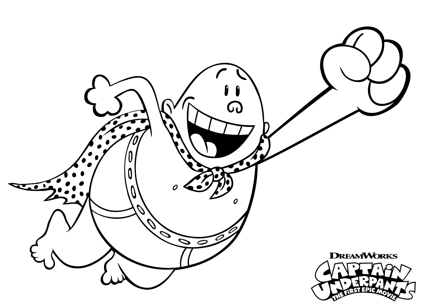 Free printable captain underpants coloring pages