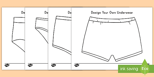 Design your own underwear coloring sheets teacher