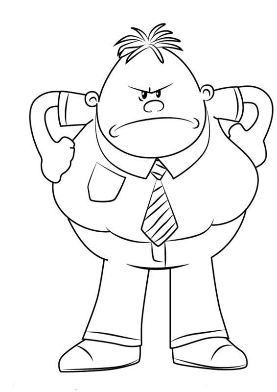 Captain underpants coloring pages