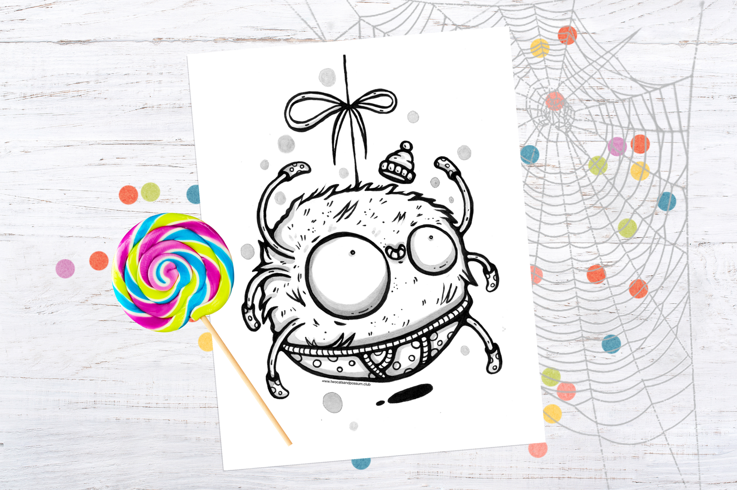 Printable cute pumpkin in underwear halloween coloring page