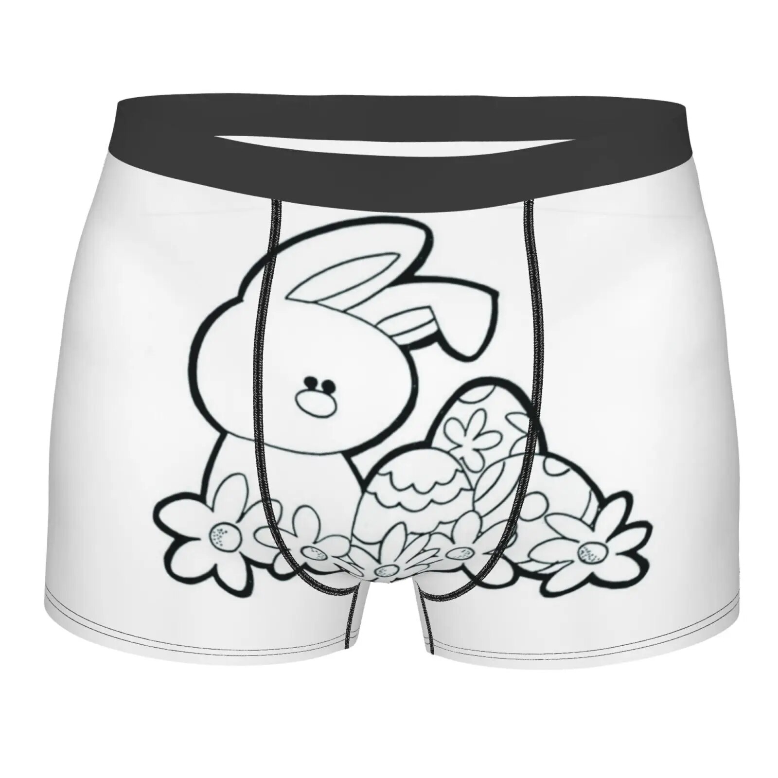 Cute bunny easter men underwear boxer hombre men anime cartoon polyester print boy panties shorts men boxer