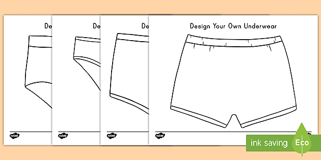 Design your own underwear loring sheets teacher made