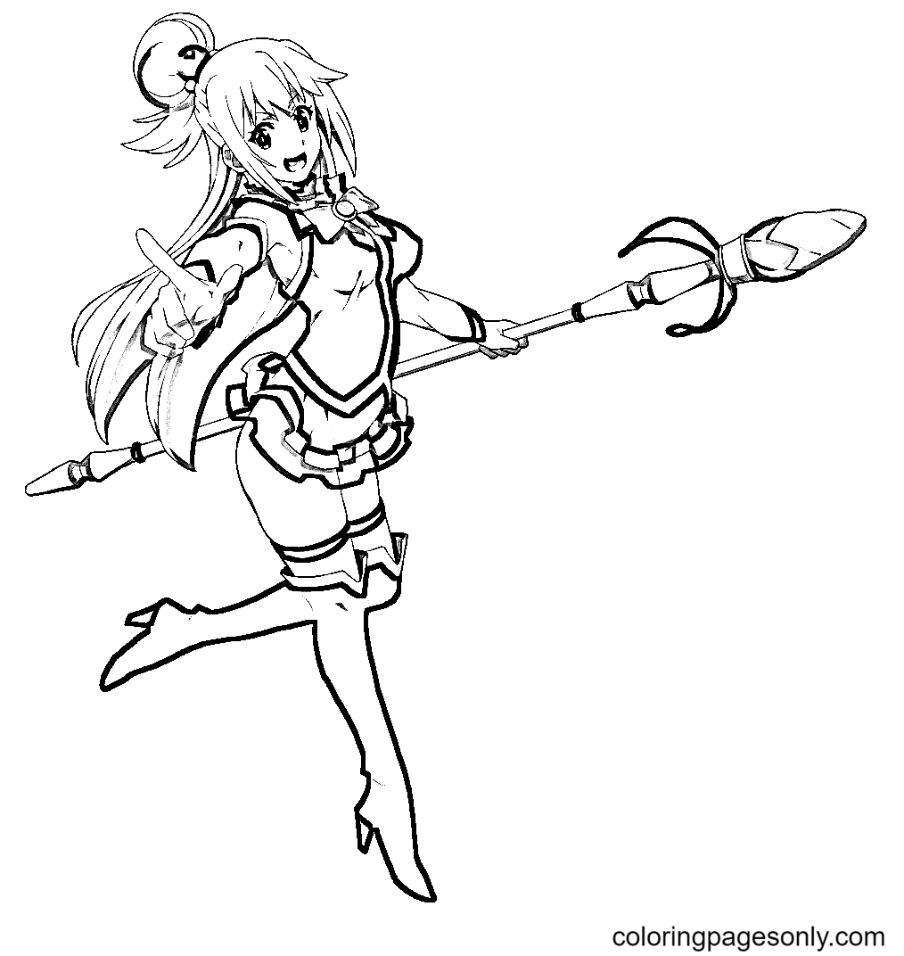 Konosuba coloring pages printable for free download