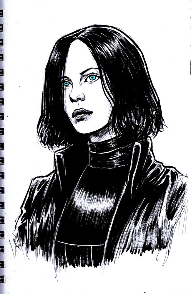 Russ braun on x another february femme fatale request selene from underworld underworld katebeckinsale selene horror femmefatale ics httpstcorbxhlbg x