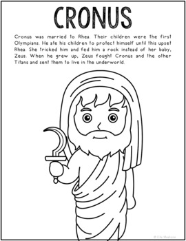 Cronus greek mythology coloring page greek god ancient history activity