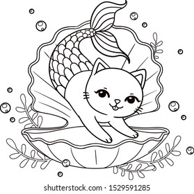 Cute unicorn flowers isolated outline coloring stock vector royalty free