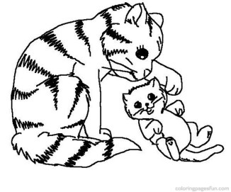 Free printable kitten coloring pages