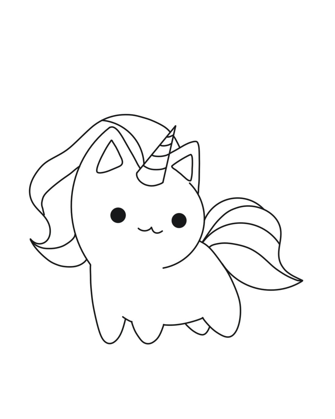 Unicorn cat coloring pages free coloring pages