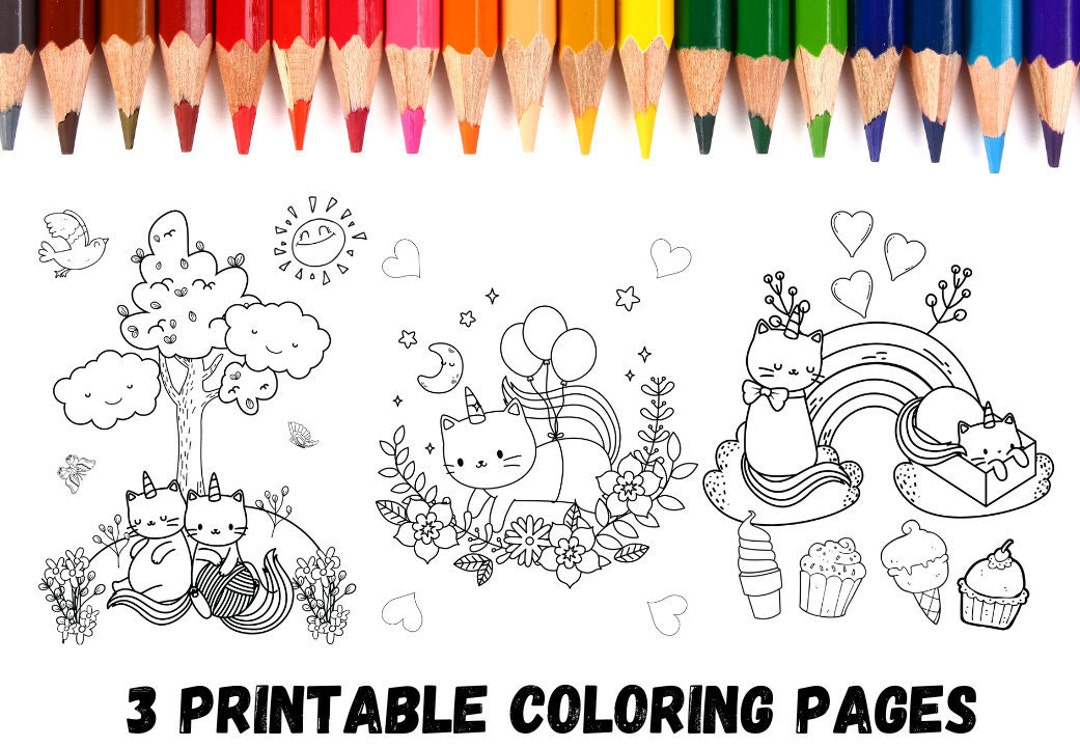 Printable unicat coloring pages for children the cutest unicats unicat coloring book for kids