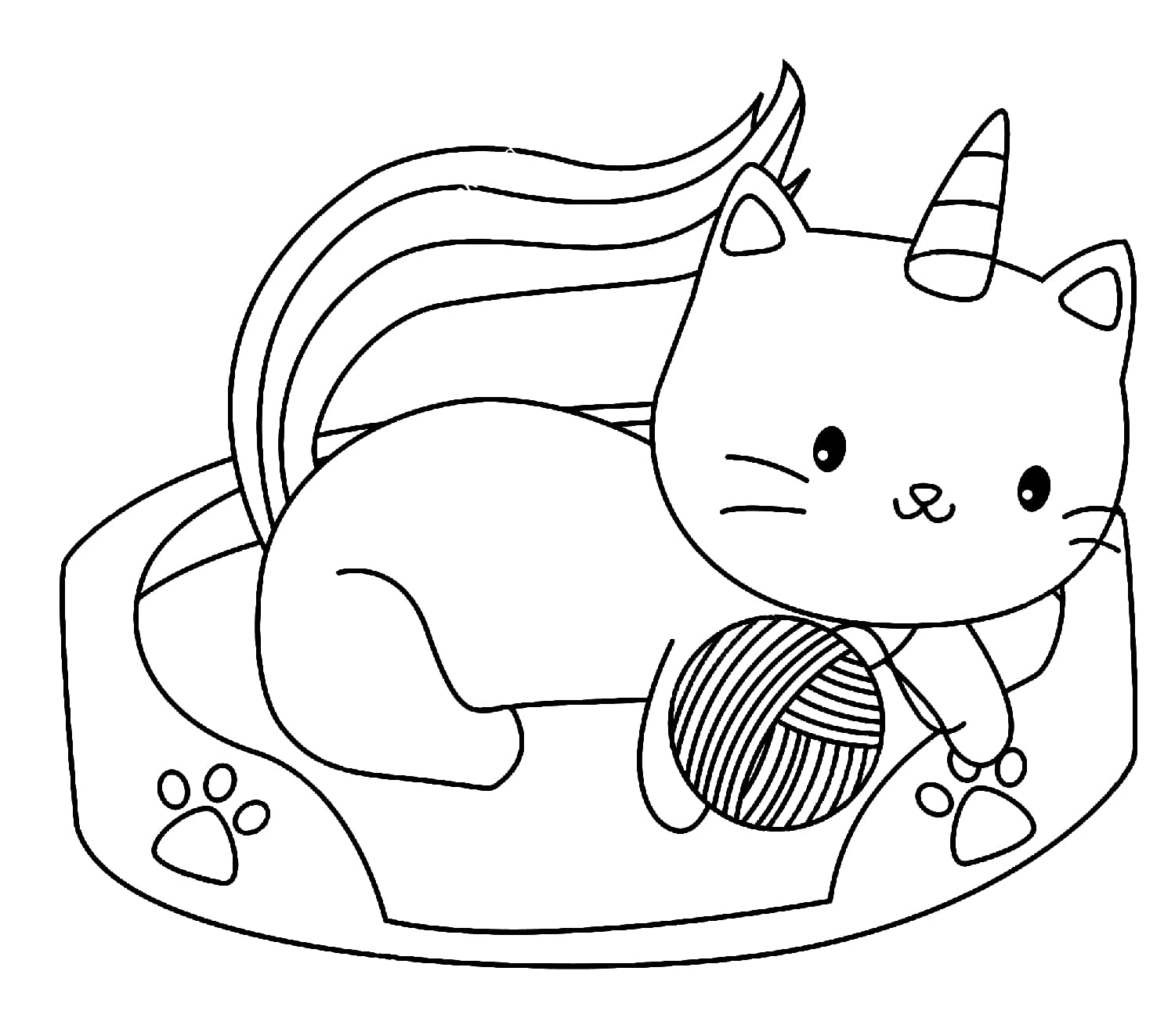 Unicorn cat coloring pages free coloring pages