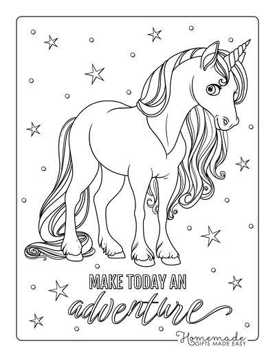 Magical unicorn coloring pages for kids adults